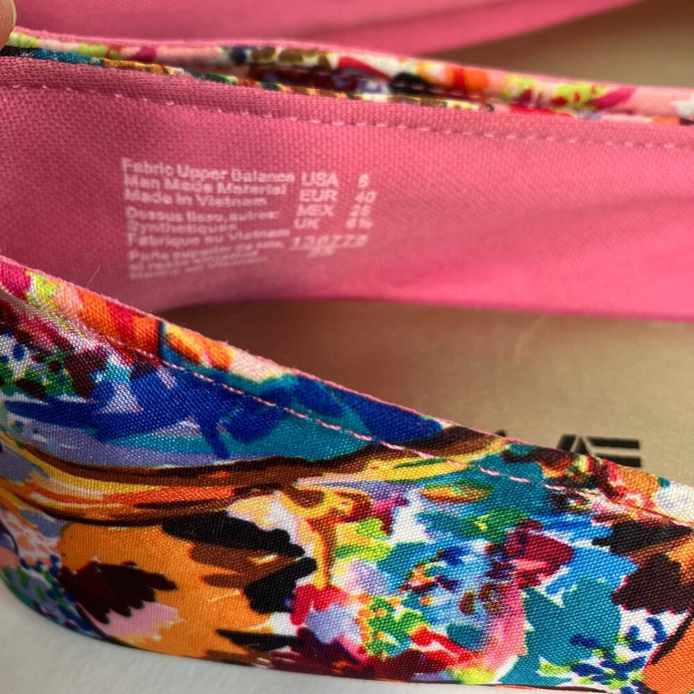 American Eagle Sz 8 Ainsley Boho Floral Ballet Flats w Bow Textile Upper Y2K 90s - Picture 15 of 16